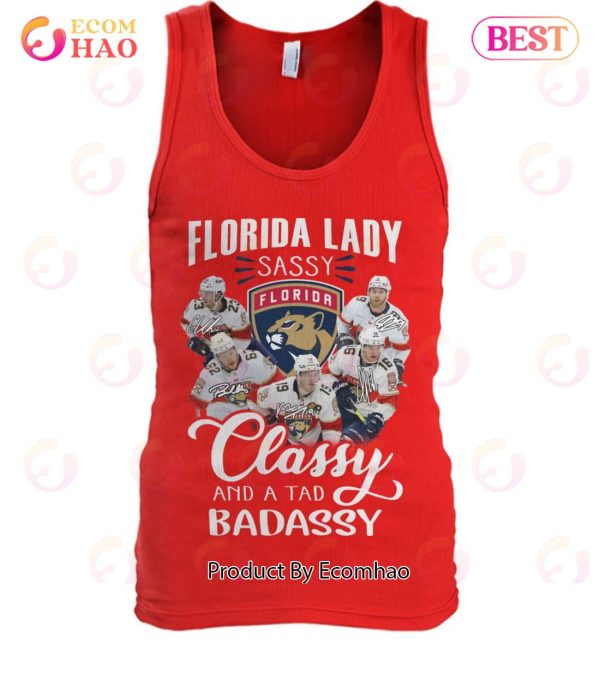 Florida Lady Sassy Florida Panthers Classy And A Tad Badassy T-Shirt