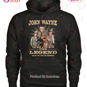 John Wayne The Man The Myth The Legend Signature Thank You For The Memories T-Shirt