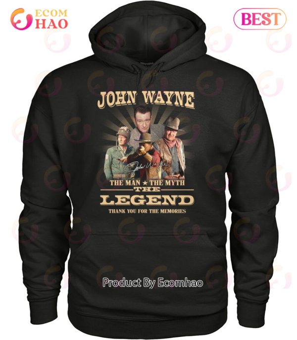 John Wayne The Man The Myth The Legend Signature Thank You For The Memories T-Shirt