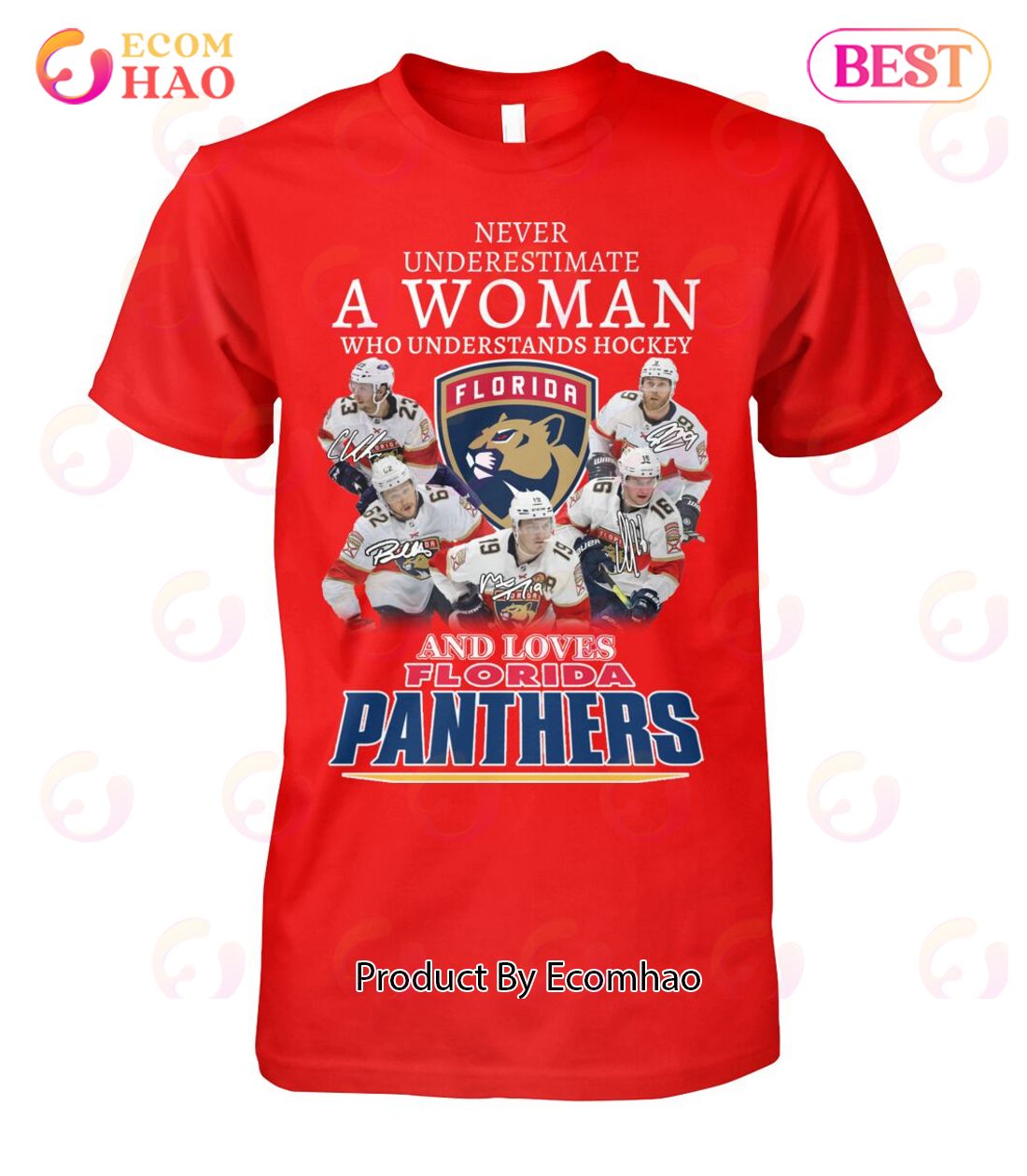 Never Underestimate A Women Who Understands Hockey And Loves Florida Panthers T-Shirt