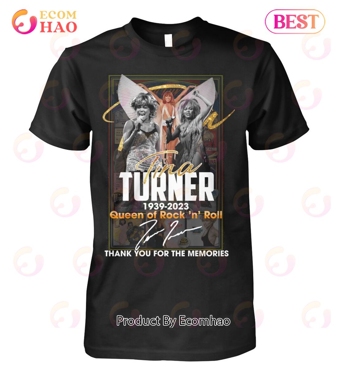 Tina Turner 1939 – 2023 Queen Of ‘n’ Roll Thank You For The Memories T-Shirt