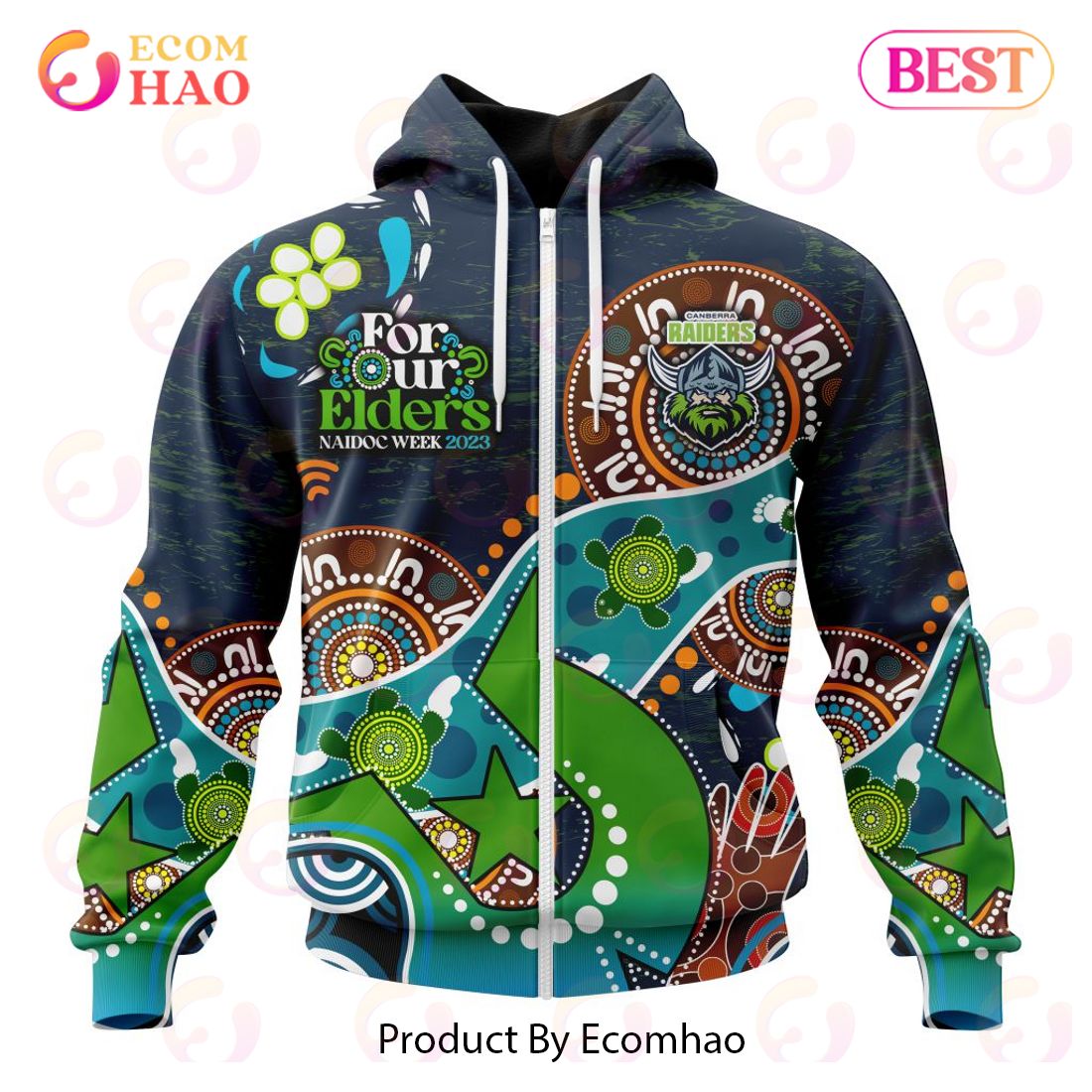 NRL Canberra Raiders Special Design For NAIDOC Week For Our Elders 3D Hoodie