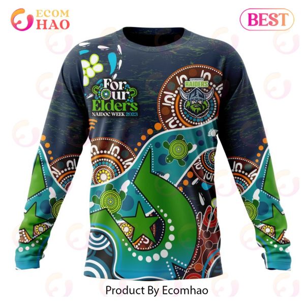 NRL Canberra Raiders Special Design For NAIDOC Week For Our Elders 3D Hoodie