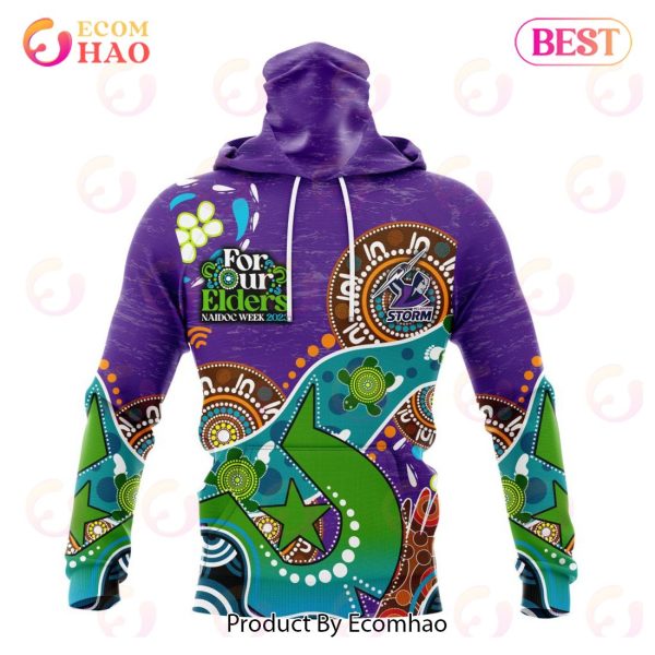 NRL Melbourne Storm Special Design For NAIDOC Week For Our Elders 3D Hoodie