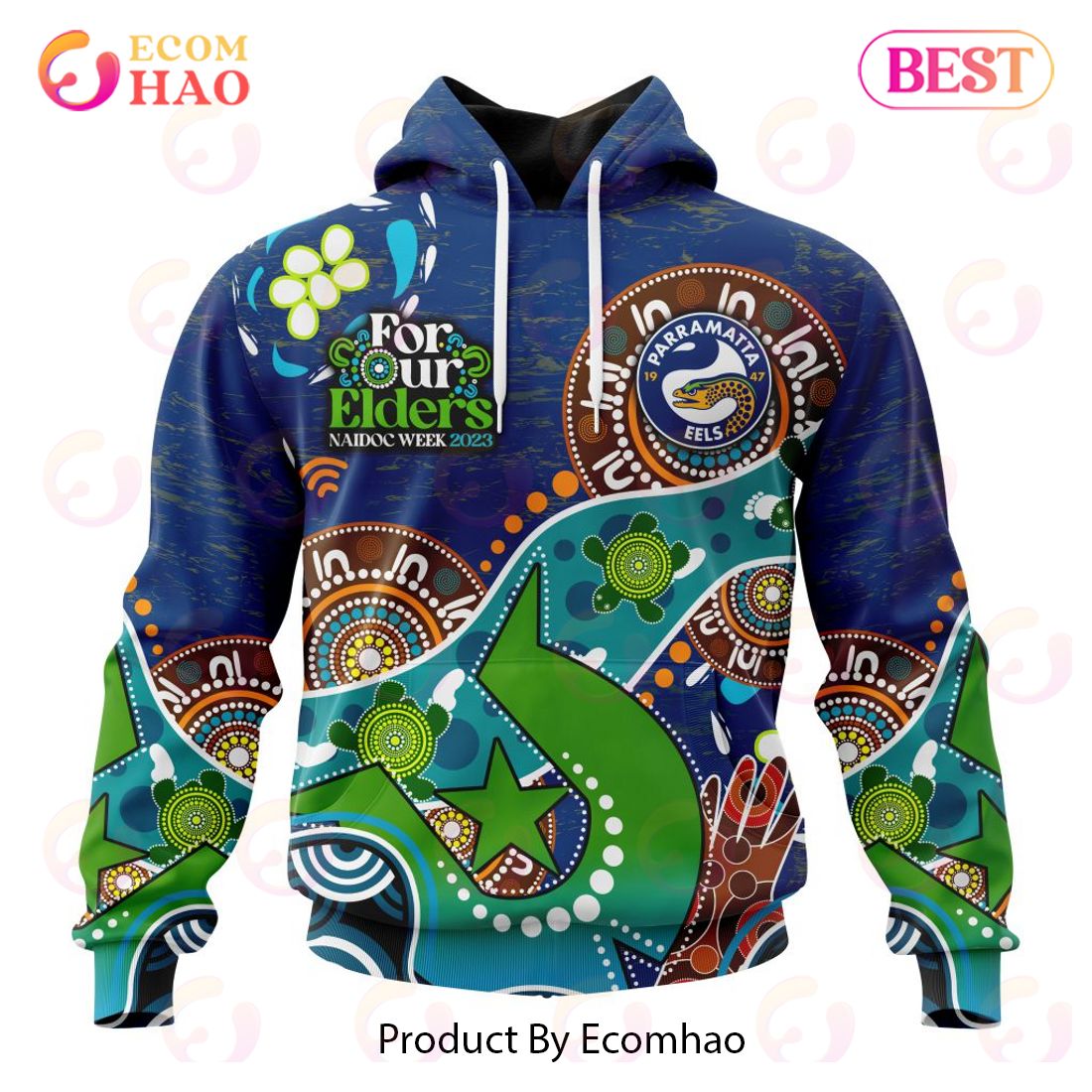 NRL Parramatta Eels Special Design For NAIDOC Week For Our Elders 3D Hoodie