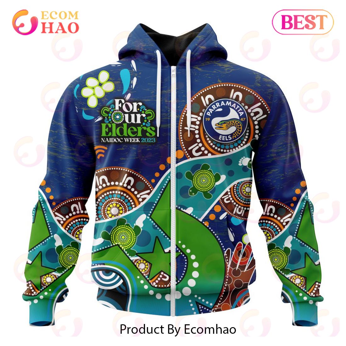 NRL Parramatta Eels Special Design For NAIDOC Week For Our Elders 3D Hoodie