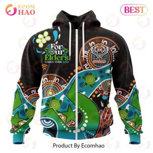 NRL Wests Tigers Special Design For NAIDOC Week For Our Elders 3D Hoodie