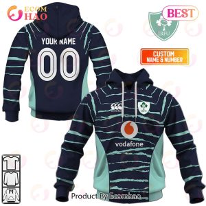 Personalized IRFU Ireland national Rugby 2023 Away Jersey Style 3D Hoodie Personalized IRFU Ireland national Rugby 2023 Away Jersey Style 3D Hoodie