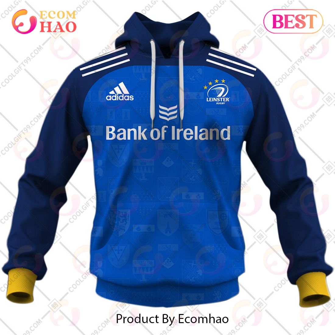 Personalized IRFU Leinster Rugby 2023 HOME Jersey Style 3D Hoodie