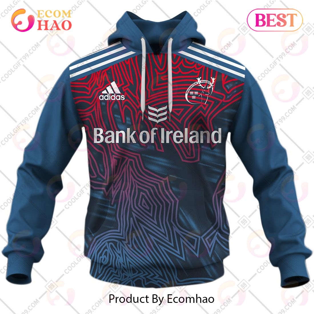 Personalized IRFU Munster Rugby 2023 Away Jersey Style 3D Hoodie