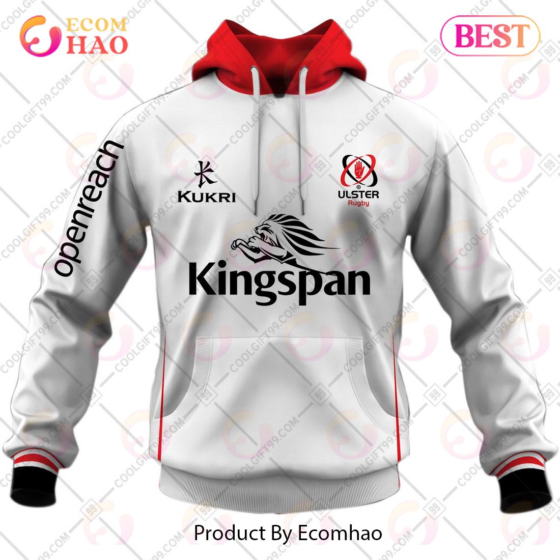 Personalized IRFU Ulster Rugby 2023 HOME Jersey Style 3D Hoodie