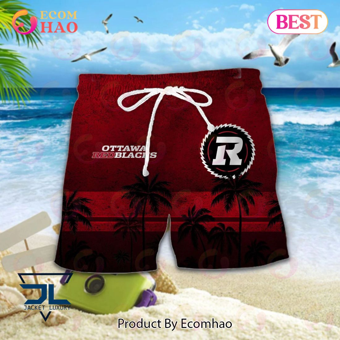 CFL Ottawa Redblacks Hawaiian Shirt