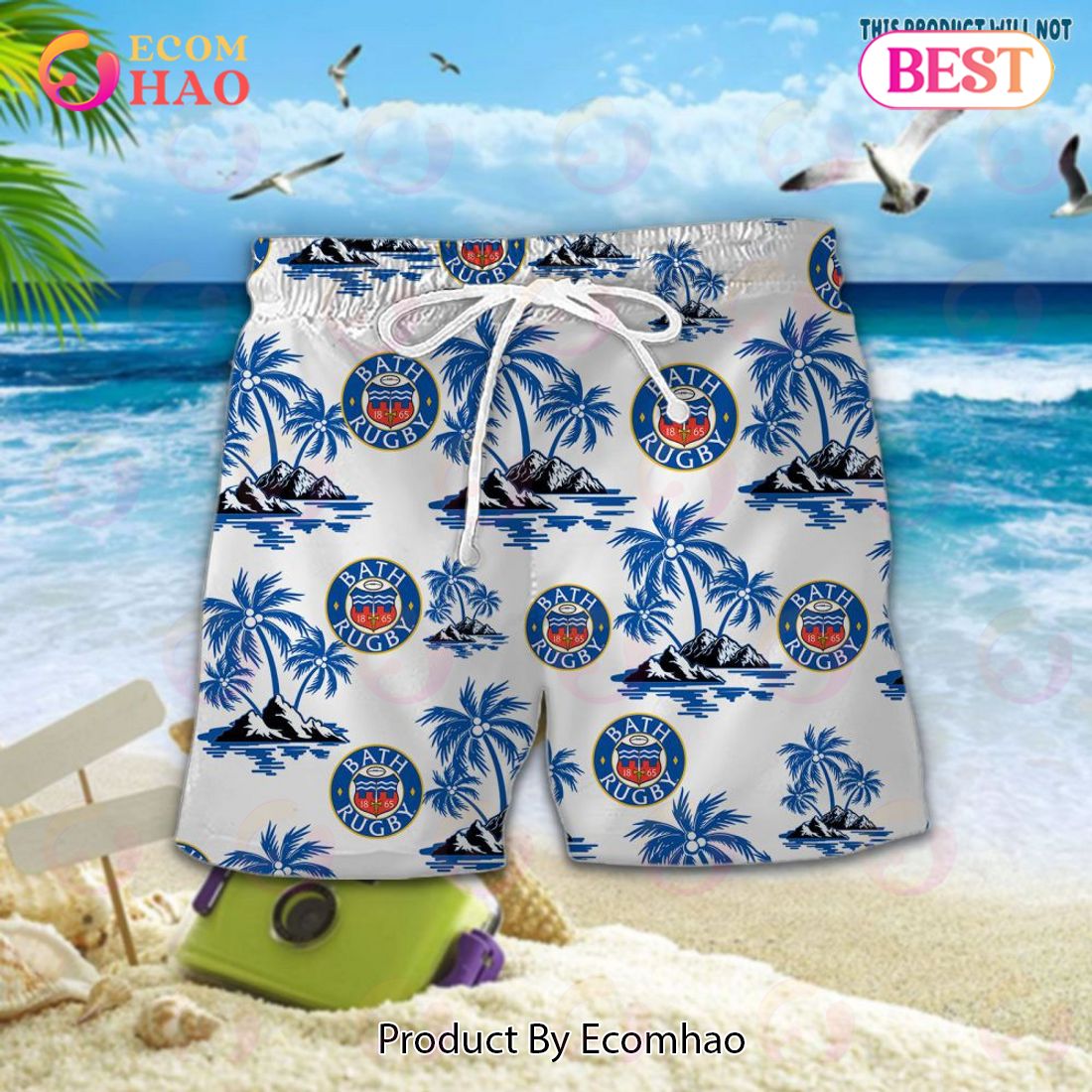 Bath Rugby Premiership Rugby Hawaiian Shirt