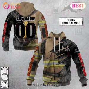 Personalized NRL Penrith Panthers Firefighter 3D Hoodie
