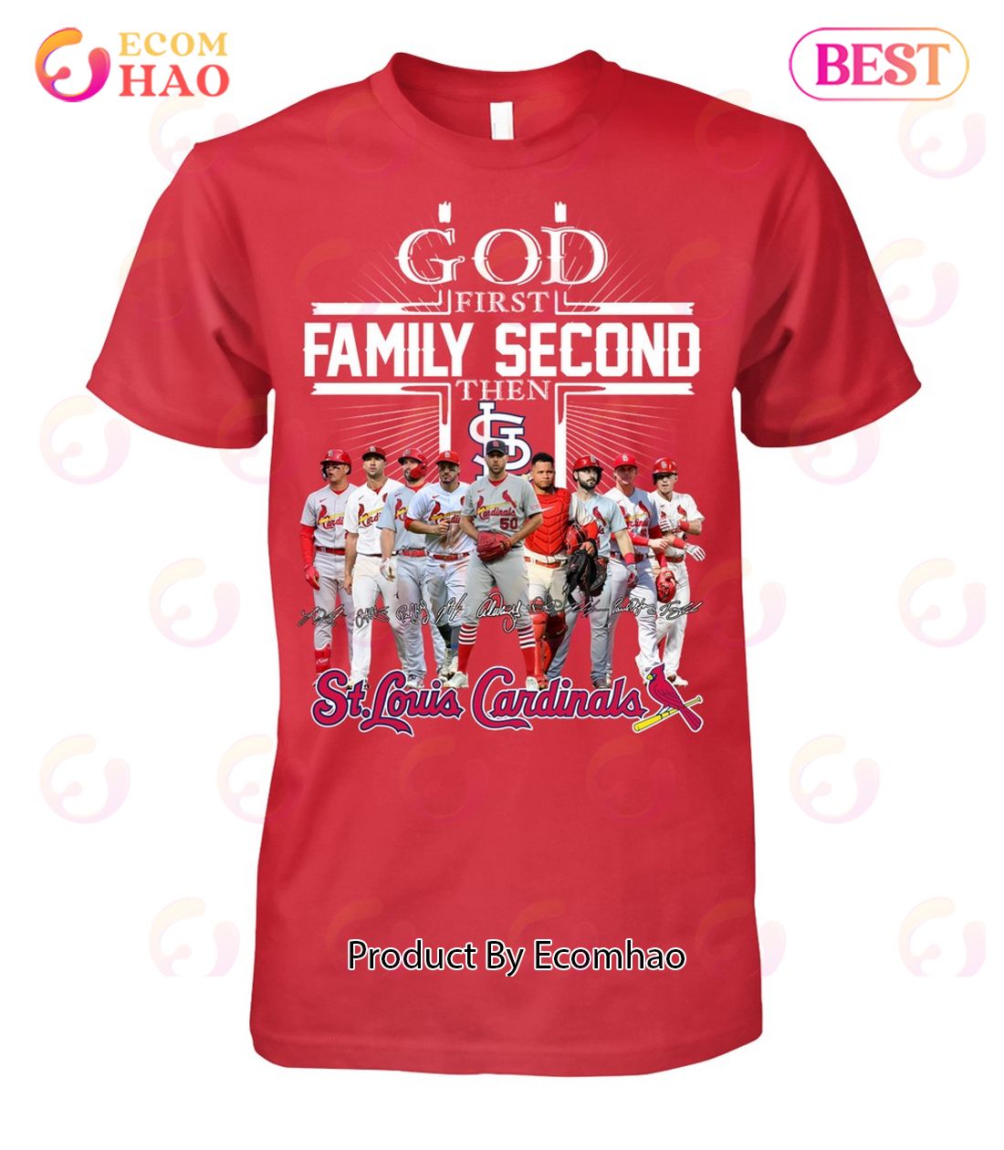 GOD First Family Second Then St. Louis Cardinals T-Shirt