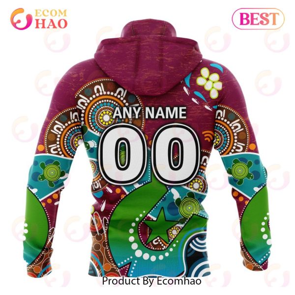 AFL Brisbane Lions Special Design For NAIDOC Week For Our Elders 3D Hoodie