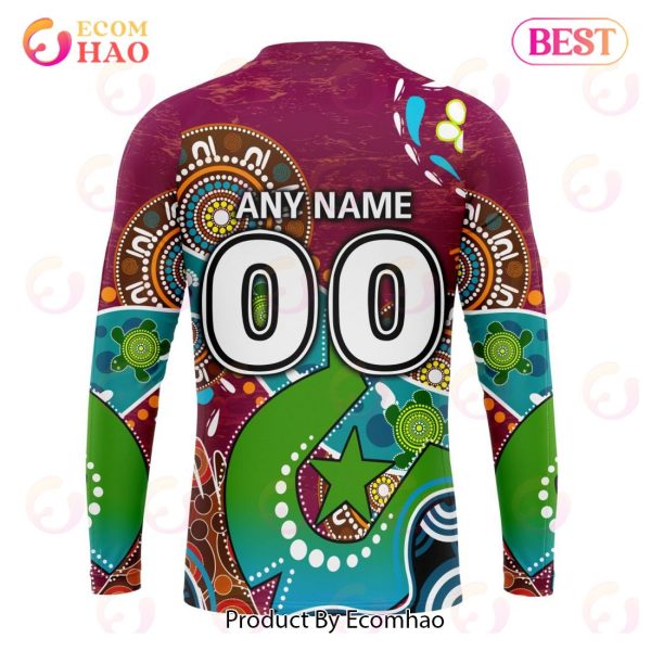 AFL Brisbane Lions Special Design For NAIDOC Week For Our Elders 3D Hoodie