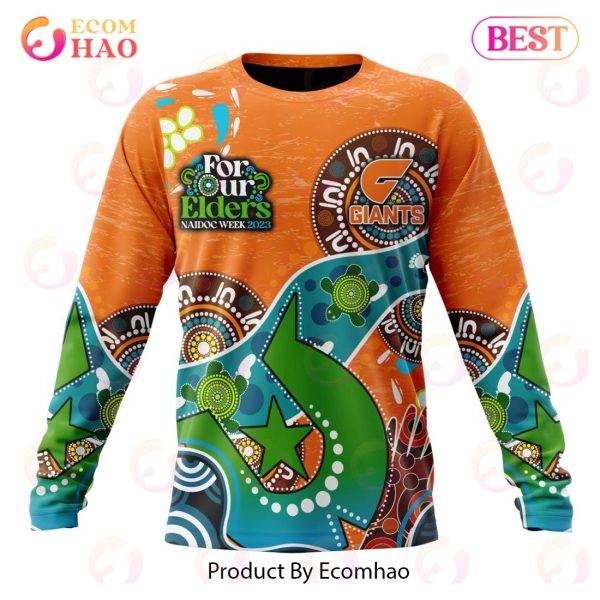 AFL Greater Western Sydney Giants Special Design For NAIDOC Week For Our Elders 3D Hoodie