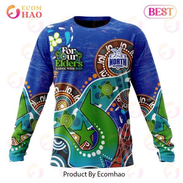AFL North Melbourne Football Club Special Design For NAIDOC Week For Our Elders 3D Hoodie