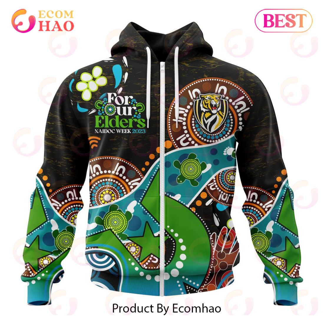 AFL Richmond Tigers Special Design For NAIDOC Week For Our Elders 3D Hoodie