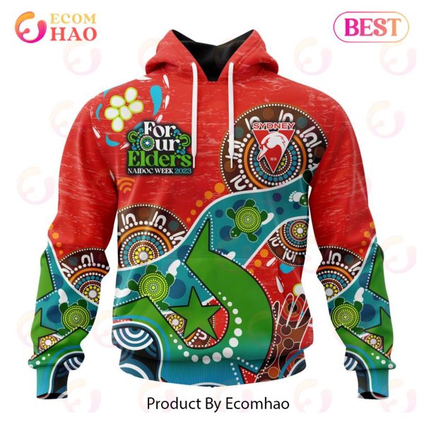 AFL Sydney Swans Special Design For NAIDOC Week For Our Elders 3D Hoodie