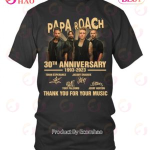 Papa Roach 30th Anniversary 1993 – 2023 Thank You For Your Music T-Shirt