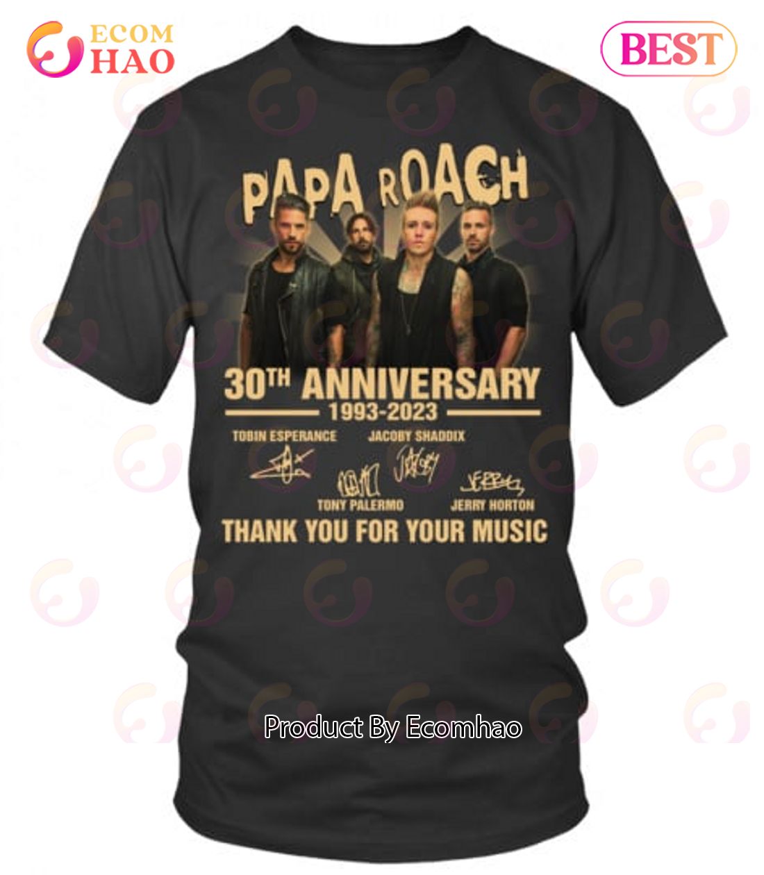 Papa Roach 30th Anniversary 1993 – 2023 Thank You For Your Music T-Shirt