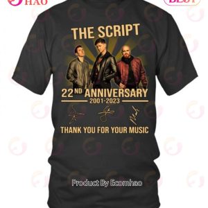 The Script 22nd Anniversary 2001 – 2023 Thank You For The Memories T-Shirt