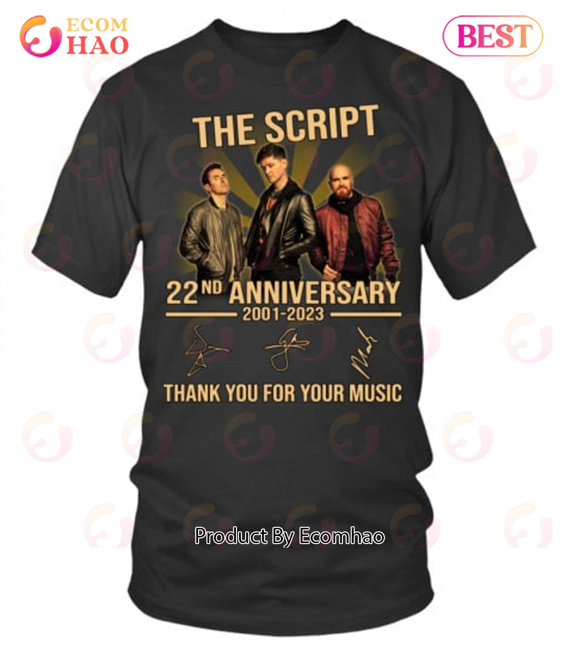 The Script 22nd Anniversary 2001 – 2023 Thank You For The Memories T-Shirt