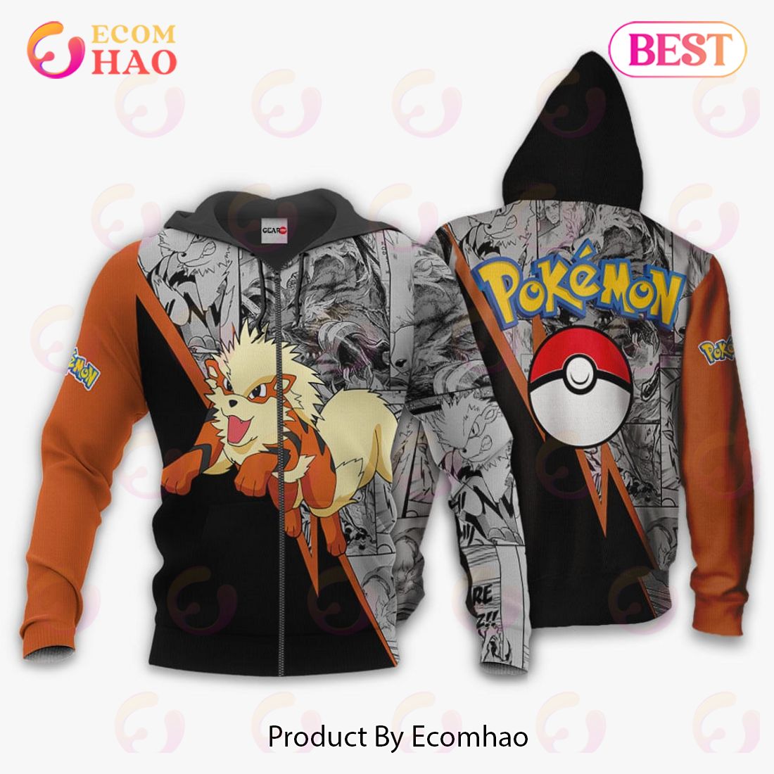 Blaziken Hoodie Custom Pokemon Anime Tie Dye Style