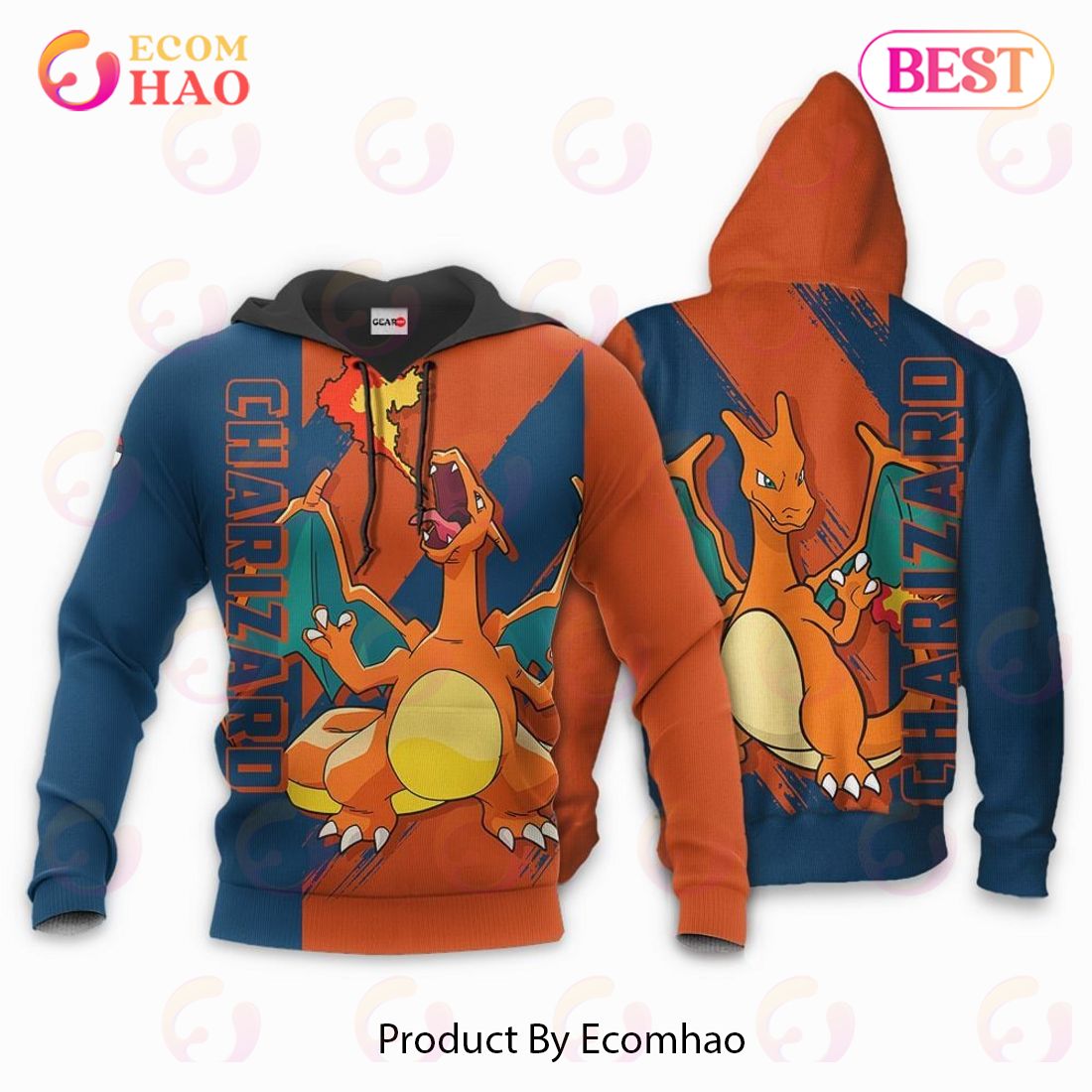 Dragonite Hoodie Custom Pokemon Anime Tie Dye Style