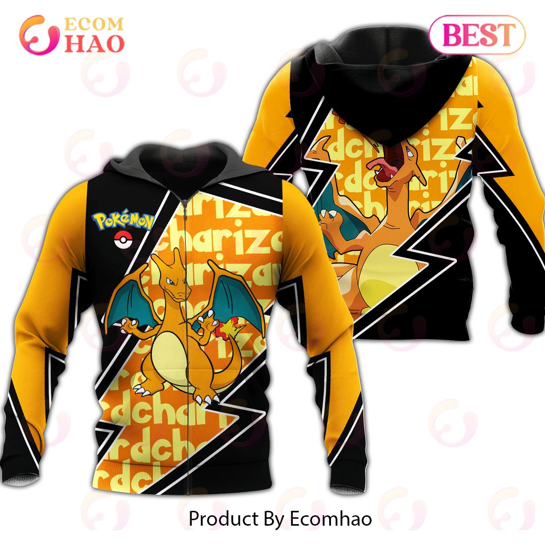 Dragonite Zip Hoodie Costume Pokemon