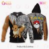 Eevee Hoodie Custom Pokemon Anime Tie Dye Style