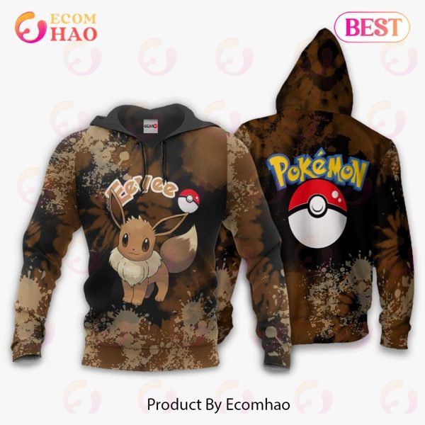 Eevee Hoodie Custom Pokemon Anime Tie Dye Style
