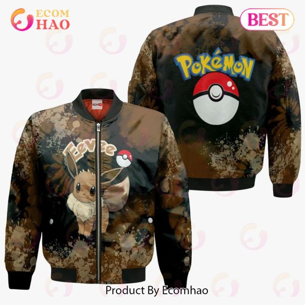 Eevee Hoodie Custom Pokemon Anime Tie Dye Style