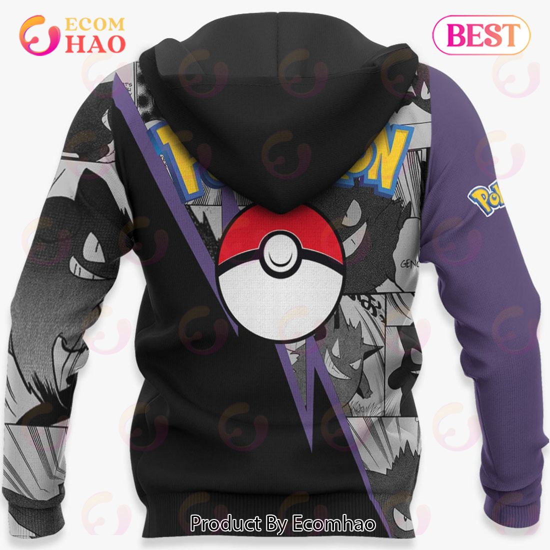 Gengar Hoodie Custom Anime Pokemon Mix Manga Ecomhao Store