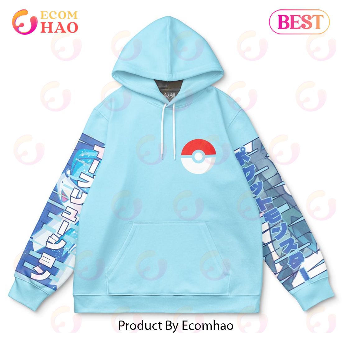 Glaceon Pokemon Streetwear Hoodie Ecomhao Store 