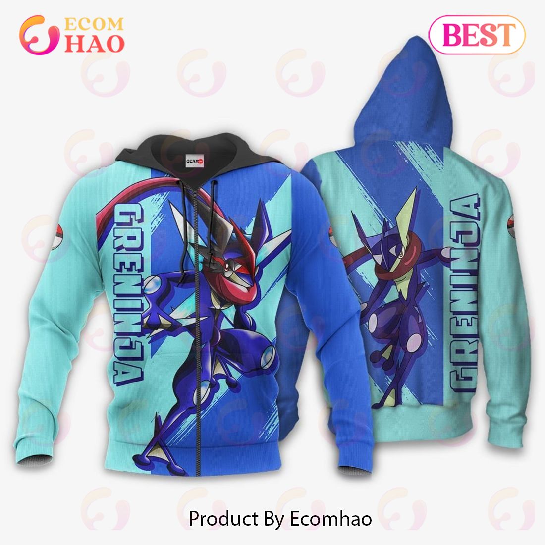 Growlithe Hoodie Custom Pokemon Anime Light Style