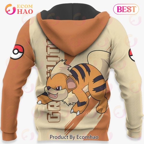 Growlithe Hoodie Custom Pokemon Anime Light Style