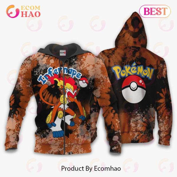 Infernape Hoodie Custom Pokemon Anime Tie Dye Style