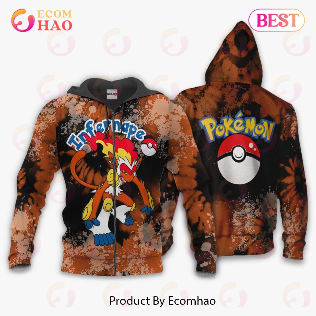 Lucario Hoodie Custom Anime Pokemon Mix Manga