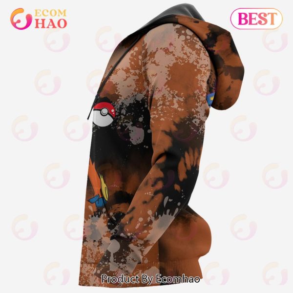 Infernape Hoodie Custom Pokemon Anime Tie Dye Style
