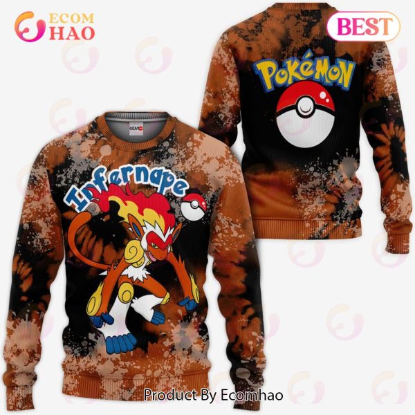 Infernape Hoodie Custom Pokemon Anime Tie Dye Style