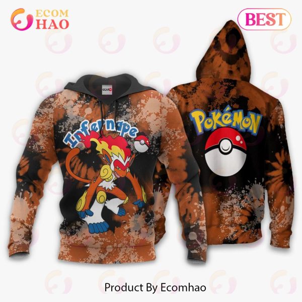 Infernape Hoodie Custom Pokemon Anime Tie Dye Style