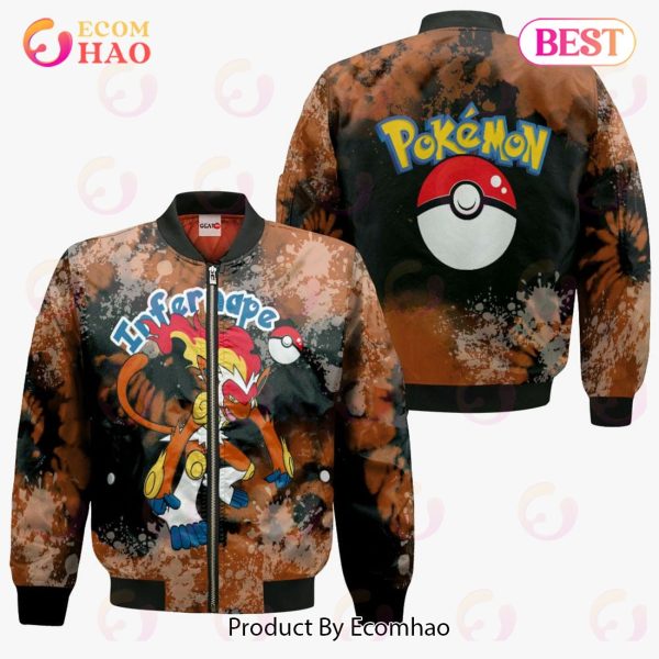 Infernape Hoodie Custom Pokemon Anime Tie Dye Style