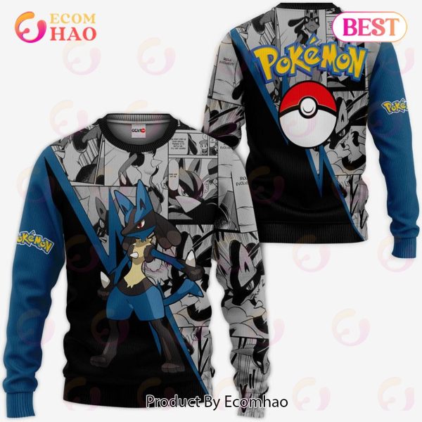 Lucario Hoodie Custom Anime Pokemon Mix Manga