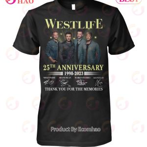 Westlife 25th Anniversary 1998 – 2023 Thank You For The Memories T-Shirt