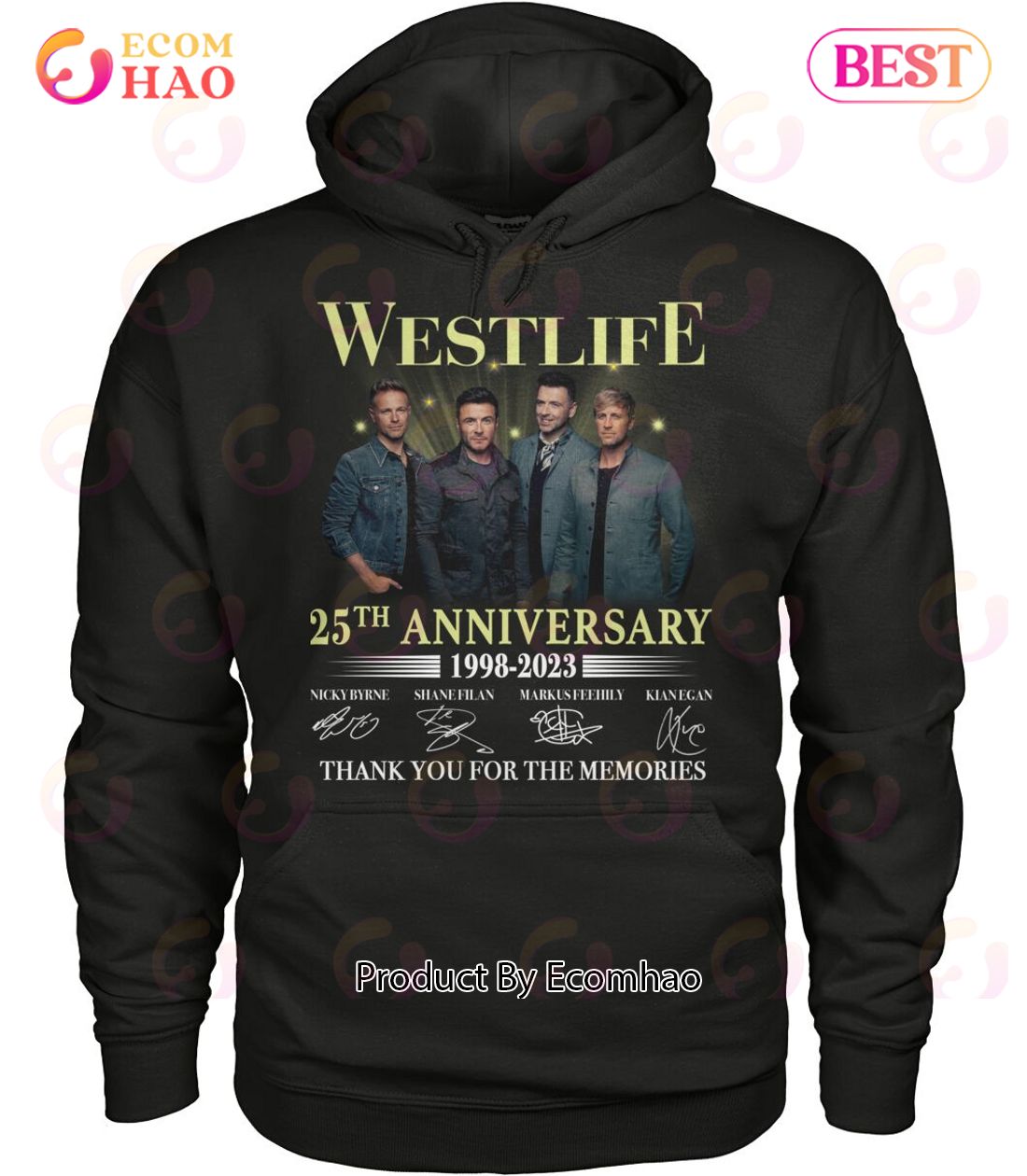 Westlife 25th Anniversary 1998 – 2023 Thank You For The Memories T-Shirt