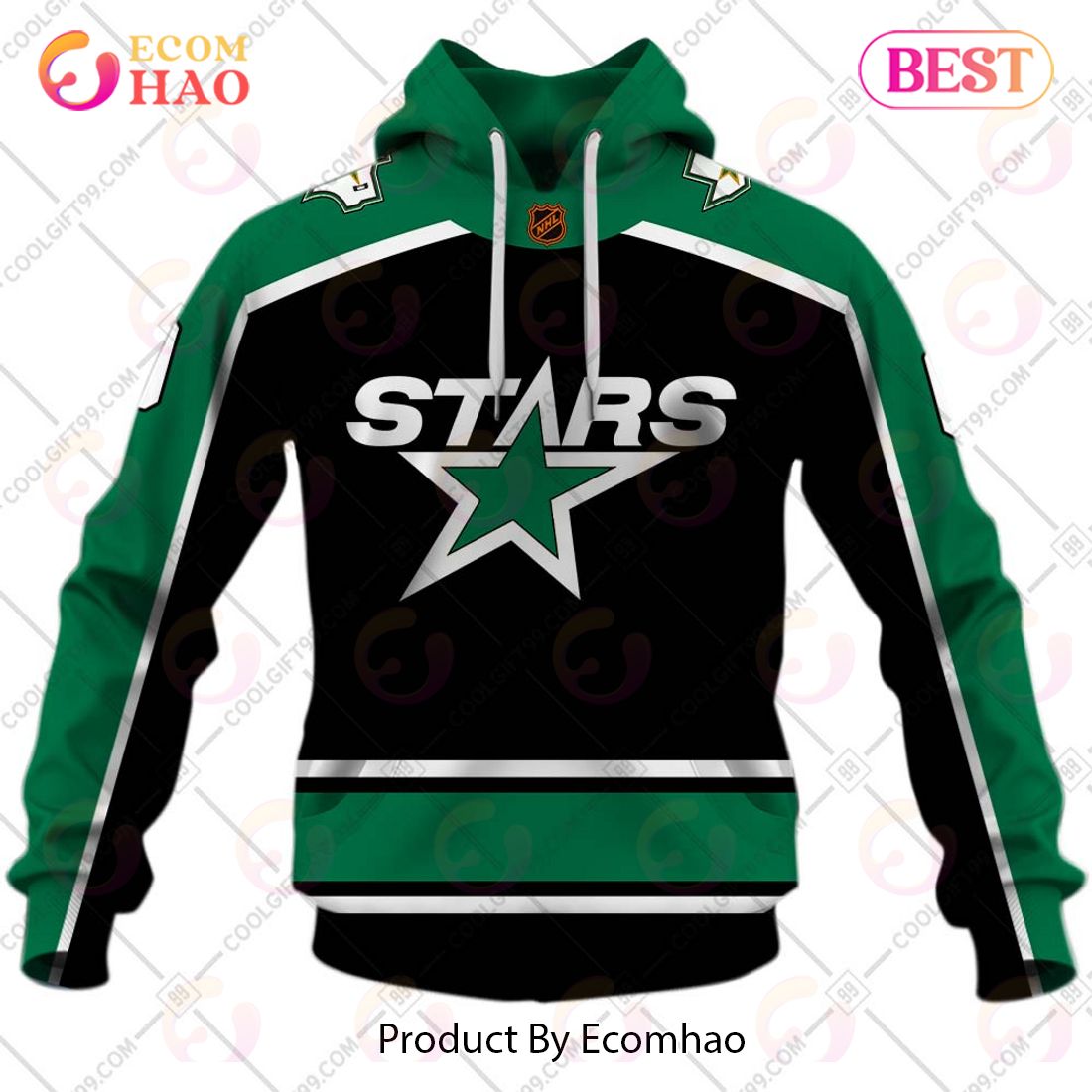 Personalized NHL Dallas Stars Reverse Retro 2223 Style 3D Hoodie