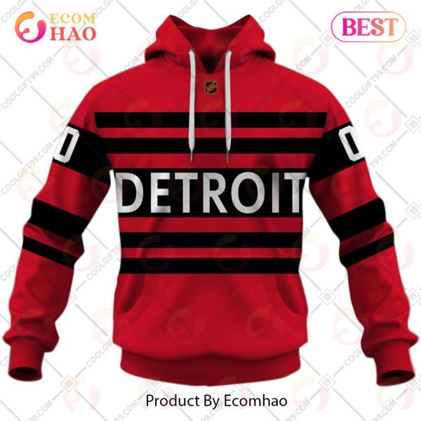 Personalized NHL Detroit Red Wings Reverse Retro 2223 Style 3D Hoodie